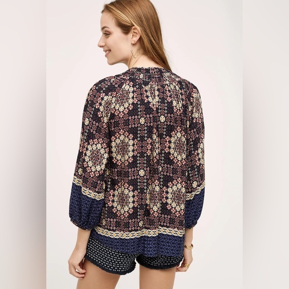 Anthropologie Thylo Kay Embroidered Blouse Small - Picture 2 of 11